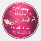 メリークリスマスコテージサンタトナディアベリー ラウンドシール (正面)