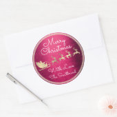 メリークリスマスコテージサンタトナディアベリー ラウンドシール (封筒)