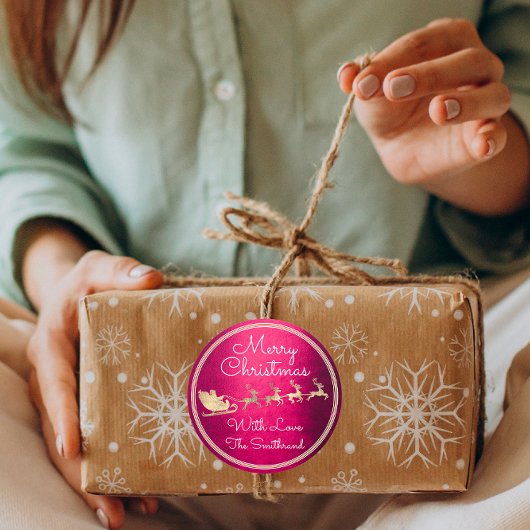 メリークリスマスコテージサンタトナディアベリー ラウンドシール