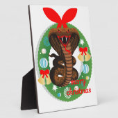 メリークリスマスコブラヘビ フォトプラーク (側面)