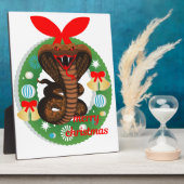 メリークリスマスコブラヘビ フォトプラーク (側面)