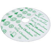 メリークリスマスコラージグリーン フリース ツリースカート (アングル)