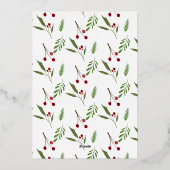 メリークリスマスコラージブラックホリモダンー 箔シーズンカード (裏面)