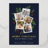 メリークリスマスコラージュカスタムホリモダンー 箔シーズンカード (正面)