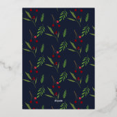 メリークリスマスコラージュカスタムホリモダンー 箔シーズンカード (裏面)