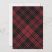 メリークリスマスコラージュ赤い格子模様の写真カード 招待状 (裏面)