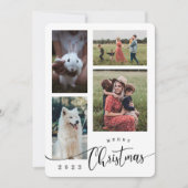 メリークリスマスコラージュ4写真 シーズンカード (正面)