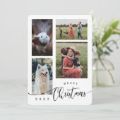 メリークリスマスコラージュ4写真 シーズンカード (スタンド正面)