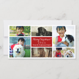 メリークリスマスコラージュ6家族写真 シーズンカード