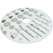 メリークリスマスコラージュFグリーン フリース ツリースカート (アングル)