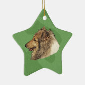 メリークリスマスコリー セラミックオーナメント (右)