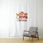 メリークリスマスコルギドッグサンタラブコルギスファミリー タペストリー (インサイチュ)