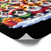 メリークリスマスコルグマスコルギドッグクリスマスツリーX ポスター (角)