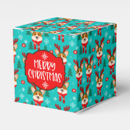 メリークリスマスコーギードッグお菓子箱 フェイバーボックス