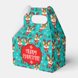 メリークリスマスコーギードッグお菓子箱 フェイバーボックス