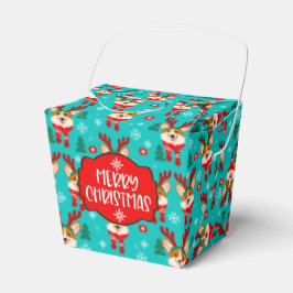 メリークリスマスコーギードッグお菓子箱 フェイバーボックス