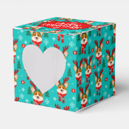 メリークリスマスコーギードッグお菓子箱 フェイバーボックス
