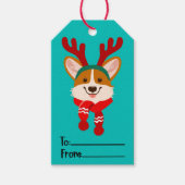 メリークリスマスコーギードッグギフトタグ ギフトタグ (正面)
