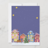メリークリスマスコージービレッジシーンクリスマスカード シーズンカード (裏面)