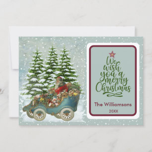 メリークリスマスコージーヴィンテージサンタクリスマスカード カード