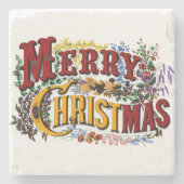 メリークリスマスコースター ストーンコースター (正面)