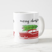 メリークリスマスコーヒーマグレトロ ジャンボコーヒーマグカップ (正面右)