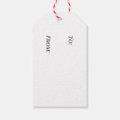 メリークリスマスコービディアイコン顔マスク薄赤 ギフトタグ (裏面)