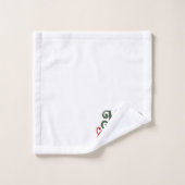 メリークリスマスゴシック刺繍タイポグラフィ バスタオルセット (ウォッシュタオル)