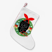 メリークリスマスゴリラストッキング スモールクリスマスストッキング (正面 (吊り時))