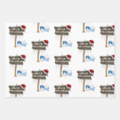 メリークリスマスゴルファーのサンタシーズラッピング紙 ラッピングペーパーシート (正面3)