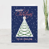 メリークリスマスゴルフカスタム文字ホリデーカード シーズンカード (正面)