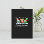 メリークリスマスゴルフボールクリスマスサンタハットトナカイ 招待状 (スタンド正面)