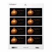 メリークリスマスゴールデンオーナメント ラベル (フルシート)