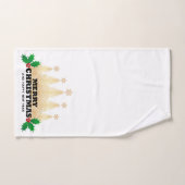 メリークリスマスゴールデンクリスマスツリー バスタオルセット (ハンドタオル)