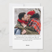 メリークリスマスゴールデンスパークル2写真グリーティング シーズンカード (裏面)