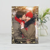 メリークリスマスゴールデンスパークル2写真グリーティング シーズンカード (スタンド正面)