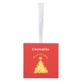 メリークリスマスゴールデンツリーサンダー_コーブ キューブオーナメント (右)