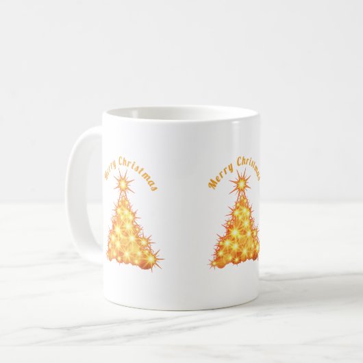 メリークリスマスゴールデンツリーサンダー_コーブ コーヒーマグカップ (正面左)