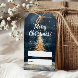 メリークリスマスゴールデンツリー ギフトタグ