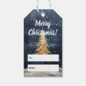 メリークリスマスゴールデンツリー ギフトタグ (正面)