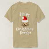 メリークリスマスゴールデンドールおもしろい犬 – ギガピキセル –  Tシャツ (デザイン正面)