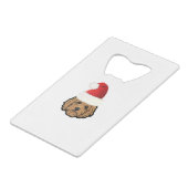 メリークリスマスゴールデンドール犬 クレジットカード栓抜き (正面アングル)