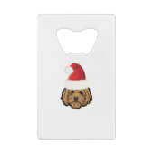 メリークリスマスゴールデンドール犬 クレジットカード栓抜き (裏面)