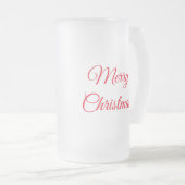 メリークリスマスゴールデンリトリバー フロストグラスビールジョッキ (正面右)