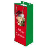メリークリスマスゴールデンリトリバー ワインギフトバッグ (裏面アングル)