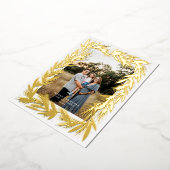 メリークリスマスゴールデンリース 箔シーズンカード (回転した状態)