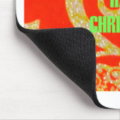 メリークリスマスゴールデンレッドスノーフレックス マウスパッド (コーナー)