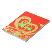 メリークリスマスゴールデンレッドスノーフレックス.jpg ノートパッド (回転)