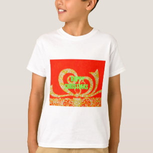 メリークリスマスゴールデンレッドスノーフレックス.jpg tシャツ