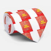 メリークリスマスゴールデンレッド雪グリッターハートアート ネクタイ (ロール)